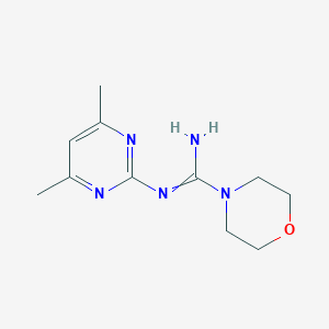 molecular formula C11H17N5O B430469 N'-(4,6-dimethylpyrimidin-2-yl)morpholine-4-carboximidamide 