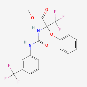 molecular formula C18H14F6N2O4 B4304706 methyl 3,3,3-trifluoro-2-phenoxy-N-({[3-(trifluoromethyl)phenyl]amino}carbonyl)alaninate 