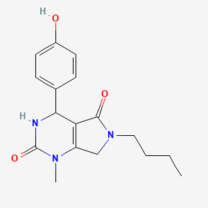 molecular formula C17H21N3O3 B4304759 6-butyl-4-(4-hydroxyphenyl)-1-methyl-3,4,6,7-tetrahydro-1H-pyrrolo[3,4-d]pyrimidine-2,5-dione 