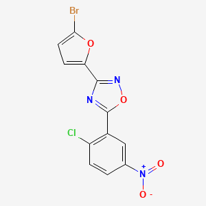 3-(5-bromo-2-furyl)-5-(2-chloro-5-nitrophenyl)-1,2,4-oxadiazole