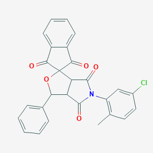 5-(5-chloro-2-methylphenyl)-1-phenylspiro[3a,6a-dihydro-1H-furo[3,4-c]pyrrole-3,2'-indene]-1',3',4,6-tetrone
