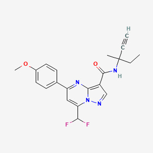 molecular formula C21H20F2N4O2 B4304872 7-(difluoromethyl)-N-(1-ethyl-1-methylprop-2-yn-1-yl)-5-(4-methoxyphenyl)pyrazolo[1,5-a]pyrimidine-3-carboxamide 