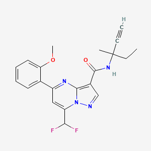 molecular formula C21H20F2N4O2 B4304880 7-(difluoromethyl)-N-(1-ethyl-1-methylprop-2-yn-1-yl)-5-(2-methoxyphenyl)pyrazolo[1,5-a]pyrimidine-3-carboxamide 