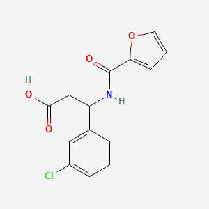 molecular formula C14H12ClNO4 B4304887 3-(3-chlorophenyl)-3-(2-furoylamino)propanoic acid 