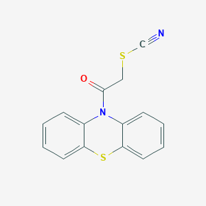molecular formula C15H10N2OS2 B430489 (2-Oxo-2-phenothiazin-10-ylethyl) thiocyanate CAS No. 117456-43-6