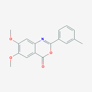 molecular formula C17H15NO4 B430490 6,7-dimethoxy-2-(3-methylphenyl)-4H-3,1-benzoxazin-4-one CAS No. 333307-71-4