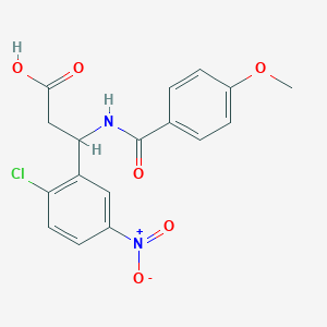 3-(2-chloro-5-nitrophenyl)-3-[(4-methoxybenzoyl)amino]propanoic acid