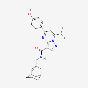 molecular formula C26H28F2N4O2 B4304919 N-(1-adamantylmethyl)-7-(difluoromethyl)-5-(4-methoxyphenyl)pyrazolo[1,5-a]pyrimidine-3-carboxamide 