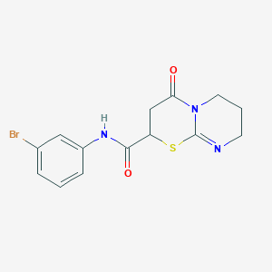 molecular formula C14H14BrN3O2S B4304966 N-(3-bromophenyl)-4-oxo-3,4,7,8-tetrahydro-2H,6H-pyrimido[2,1-b][1,3]thiazine-2-carboxamide 