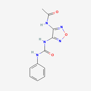 molecular formula C11H11N5O3 B4304974 N-{4-[(anilinocarbonyl)amino]-1,2,5-oxadiazol-3-yl}acetamide 