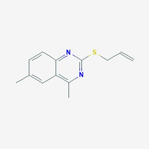 molecular formula C13H14N2S B430499 2-Allylsulfanyl-4,6-dimethyl-quinazoline 