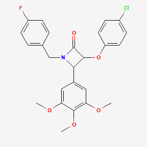 molecular formula C25H23ClFNO5 B4305063 3-(4-chlorophenoxy)-1-(4-fluorobenzyl)-4-(3,4,5-trimethoxyphenyl)azetidin-2-one 