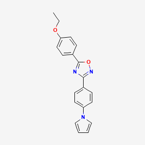 molecular formula C20H17N3O2 B4305069 5-(4-ethoxyphenyl)-3-[4-(1H-pyrrol-1-yl)phenyl]-1,2,4-oxadiazole 