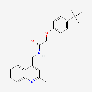 2-(4-tert-butylphenoxy)-N-[(2-methylquinolin-4-yl)methyl]acetamide