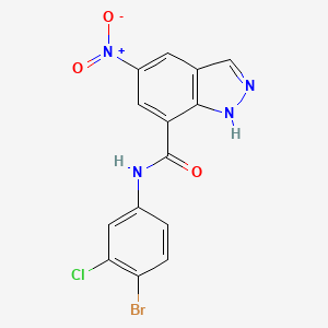 N-(4-bromo-3-chlorophenyl)-5-nitro-1H-indazole-7-carboxamide
