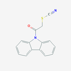 molecular formula C15H10N2OS B430514 (2-Carbazol-9-yl-2-oxoethyl) thiocyanate CAS No. 352659-69-9