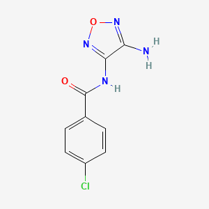 molecular formula C9H7ClN4O2 B4305150 N-(4-amino-1,2,5-oxadiazol-3-yl)-4-chlorobenzamide 