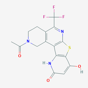 2-acetyl-8-hydroxy-5-(trifluoromethyl)-1,2,3,4-tetrahydropyrido[2',3':4,5]thieno[2,3-c]-2,6-naphthyridin-10(11H)-one