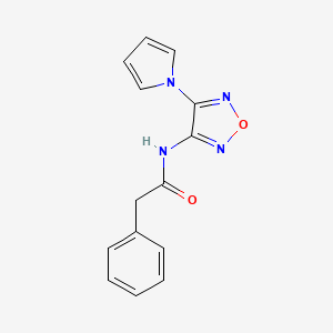 molecular formula C14H12N4O2 B4305187 2-phenyl-N-[4-(1H-pyrrol-1-yl)-1,2,5-oxadiazol-3-yl]acetamide 