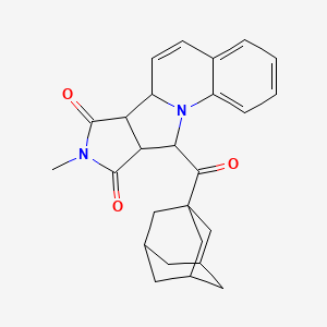 molecular formula C26H28N2O3 B4305203 10-(1-adamantylcarbonyl)-8-methyl-9a,10-dihydro-6aH-pyrrolo[3',4':3,4]pyrrolo[1,2-a]quinoline-7,9(6bH,8H)-dione 