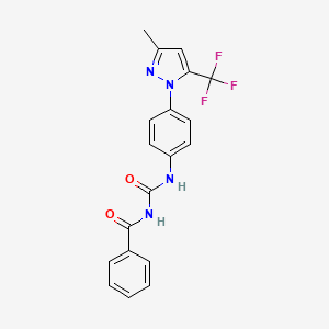 N-[({4-[3-methyl-5-(trifluoromethyl)-1H-pyrazol-1-yl]phenyl}amino)carbonyl]benzamide
