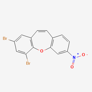 molecular formula C14H7Br2NO3 B4305266 2,4-dibromo-7-nitrodibenzo[b,f]oxepine 