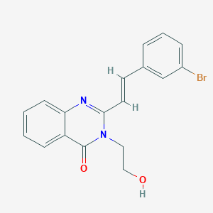 molecular formula C18H15BrN2O2 B430528 2-[2-(3-bromophenyl)vinyl]-3-(2-hydroxyethyl)-4(3H)-quinazolinone 
