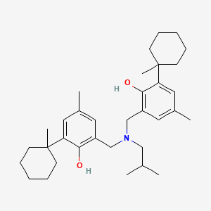 molecular formula C34H51NO2 B4305281 2,2'-[(isobutylimino)bis(methylene)]bis[4-methyl-6-(1-methylcyclohexyl)phenol] 