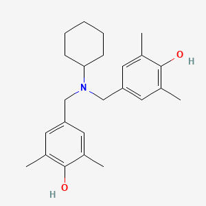 molecular formula C24H33NO2 B4305289 4,4'-[(cyclohexylimino)bis(methylene)]bis(2,6-dimethylphenol) 
