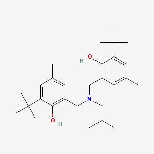 molecular formula C28H43NO2 B4305296 2,2'-[(isobutylimino)bis(methylene)]bis(6-tert-butyl-4-methylphenol) 