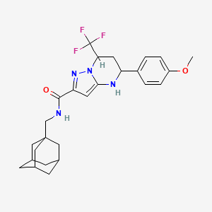 molecular formula C26H31F3N4O2 B4305318 N-(1-adamantylmethyl)-5-(4-methoxyphenyl)-7-(trifluoromethyl)-4,5,6,7-tetrahydropyrazolo[1,5-a]pyrimidine-2-carboxamide 