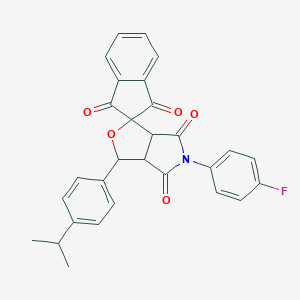 molecular formula C29H22FNO5 B430535 5-(4-fluorophenyl)-1-(4-propan-2-ylphenyl)spiro[3a,6a-dihydro-1H-furo[3,4-c]pyrrole-3,2'-indene]-1',3',4,6-tetrone CAS No. 318480-23-8