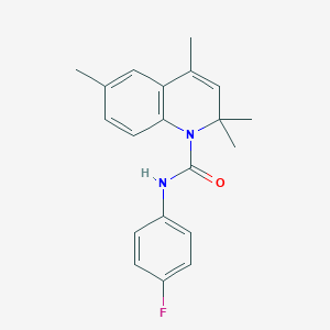 molecular formula C20H21FN2O B430536 N-(4-fluorophenyl)-2,2,4,6-tetramethylquinoline-1(2H)-carboxamide CAS No. 352660-18-5