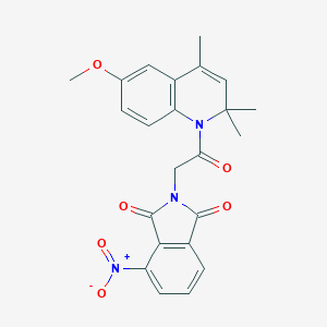 molecular formula C23H21N3O6 B430540 2-[2-(6-methoxy-2,2,4-trimethylquinolin-1(2H)-yl)-2-oxoethyl]-4-nitro-1H-isoindole-1,3(2H)-dione CAS No. 352660-31-2