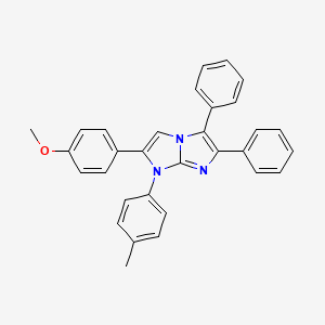molecular formula C31H25N3O B4305422 2-(4-methoxyphenyl)-1-(4-methylphenyl)-5,6-diphenyl-1H-imidazo[1,2-a]imidazole 