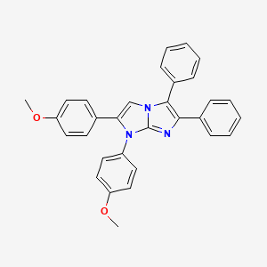 molecular formula C31H25N3O2 B4305425 1,2-bis(4-methoxyphenyl)-5,6-diphenyl-1H-imidazo[1,2-a]imidazole 