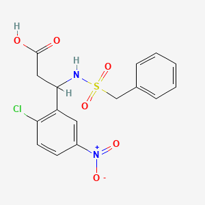 molecular formula C16H15ClN2O6S B4305465 3-[(benzylsulfonyl)amino]-3-(2-chloro-5-nitrophenyl)propanoic acid 
