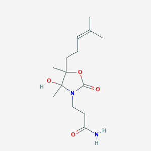 molecular formula C14H24N2O4 B4305477 3-[4-hydroxy-4,5-dimethyl-5-(4-methylpent-3-en-1-yl)-2-oxo-1,3-oxazolidin-3-yl]propanamide CAS No. 696646-26-1