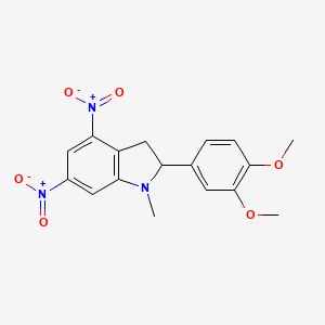 2-(3,4-dimethoxyphenyl)-1-methyl-4,6-dinitroindoline