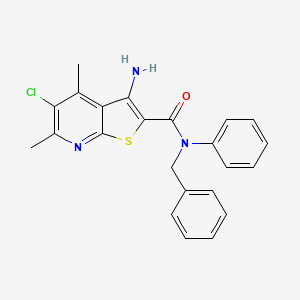 molecular formula C23H20ClN3OS B4305509 3-amino-N-benzyl-5-chloro-4,6-dimethyl-N-phenylthieno[2,3-b]pyridine-2-carboxamide 