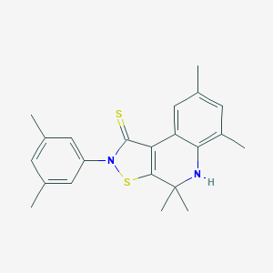 molecular formula C22H24N2S2 B430551 2-(3,5-dimethylphenyl)-4,4,6,8-tetramethyl-4,5-dihydroisothiazolo[5,4-c]quinoline-1(2H)-thione CAS No. 352660-41-4