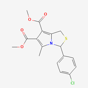 molecular formula C17H16ClNO4S B4305559 dimethyl 3-(4-chlorophenyl)-5-methyl-1H-pyrrolo[1,2-c][1,3]thiazole-6,7-dicarboxylate CAS No. 853318-17-9