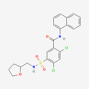 2,4-dichloro-N-1-naphthyl-5-{[(tetrahydrofuran-2-ylmethyl)amino]sulfonyl}benzamide