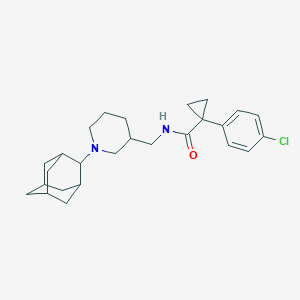 molecular formula C26H35ClN2O B4305579 N-{[1-(2-adamantyl)-3-piperidinyl]methyl}-1-(4-chlorophenyl)cyclopropanecarboxamide 