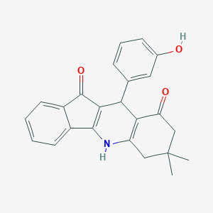 molecular formula C24H21NO3 B430558 10-(3-hydroxyphenyl)-7,7-dimethyl-6,7,8,10-tetrahydro-5H-indeno[1,2-b]quinoline-9,11-dione CAS No. 313269-12-4