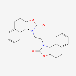 molecular formula C28H32N2O4 B4305609 1,1'-ethane-1,2-diylbis(3a,9b-dimethyl-3a,4,5,9b-tetrahydronaphtho[1,2-d][1,3]oxazol-2(1H)-one) 