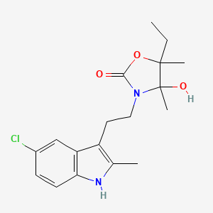 3-[2-(5-chloro-2-methyl-1H-indol-3-yl)ethyl]-5-ethyl-4-hydroxy-4,5-dimethyl-1,3-oxazolidin-2-one