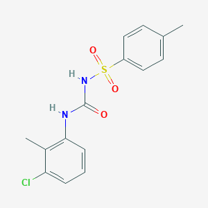 molecular formula C15H15ClN2O3S B430562 N-[(3-chloro-2-methylphenyl)carbamoyl]-4-methylbenzenesulfonamide 