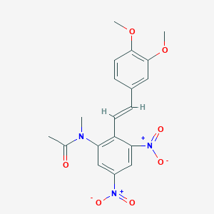 molecular formula C19H19N3O7 B4305625 N-{2-[2-(3,4-dimethoxyphenyl)vinyl]-3,5-dinitrophenyl}-N-methylacetamide 