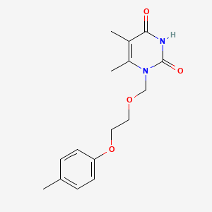 molecular formula C16H20N2O4 B4305628 5,6-dimethyl-1-{[2-(4-methylphenoxy)ethoxy]methyl}pyrimidine-2,4(1H,3H)-dione 